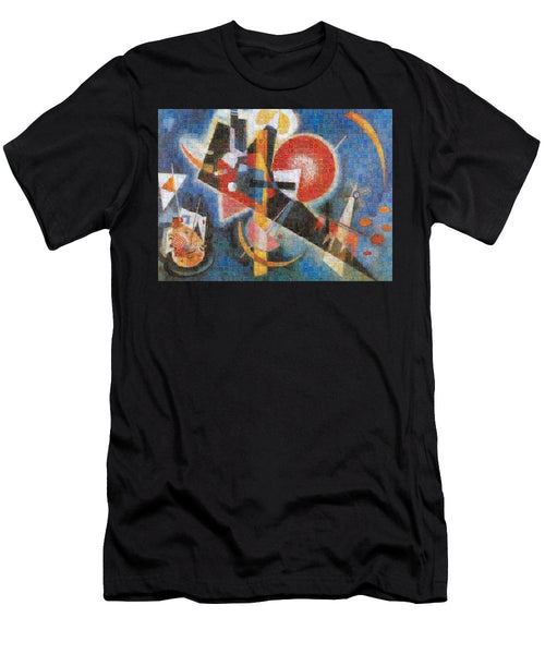Tribute to Kandinsky - 3  - T-Shirt - ALEFBET - THE HEBREW LETTERS ART GALLERY