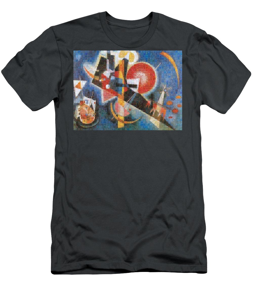 Tribute to Kandinsky - 3  - T-Shirt - ALEFBET - THE HEBREW LETTERS ART GALLERY