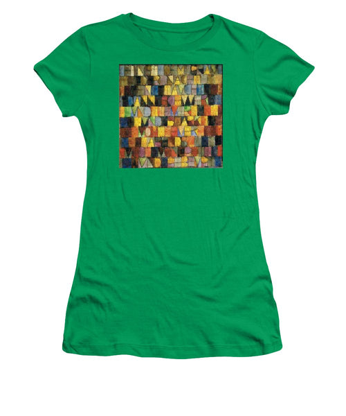 Tribute to Klee - 2 - Women's T-Shirt - ALEFBET - THE HEBREW LETTERS ART GALLERY