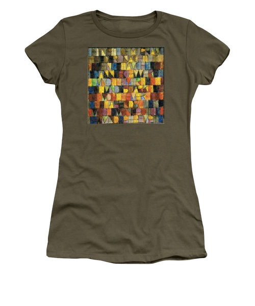 Tribute to Klee - 2 - Women's T-Shirt - ALEFBET - THE HEBREW LETTERS ART GALLERY