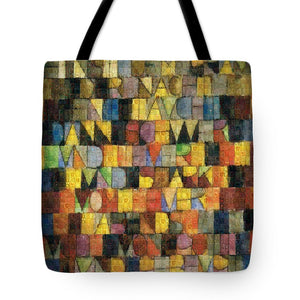 Tribute to Klee - 2 - Tote Bag - ALEFBET - THE HEBREW LETTERS ART GALLERY