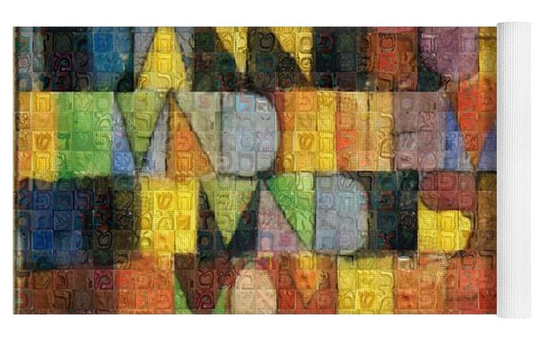 Tribute to Klee - 2 - Yoga Mat - ALEFBET - THE HEBREW LETTERS ART GALLERY