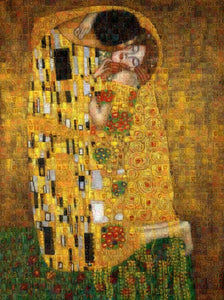 Tribute to Klimt - Art Print - ALEFBET - THE HEBREW LETTERS ART GALLERY