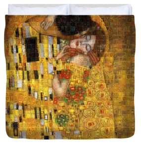 Tribute to Klimt - Duvet Cover - ALEFBET - THE HEBREW LETTERS ART GALLERY
