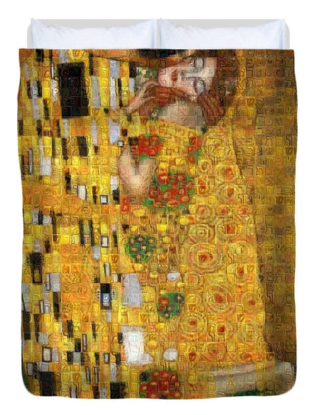 Tribute to Klimt - Duvet Cover - ALEFBET - THE HEBREW LETTERS ART GALLERY