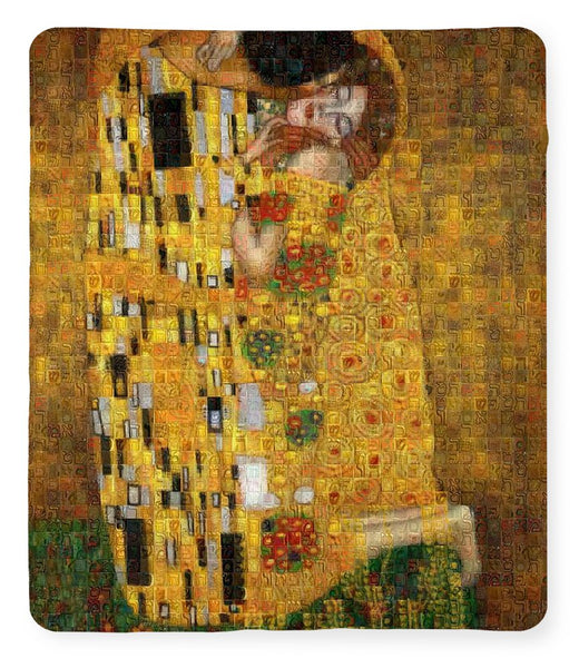 Tribute to Klimt - Blanket - ALEFBET - THE HEBREW LETTERS ART GALLERY