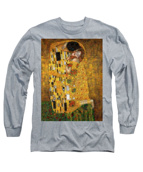 Tribute to Klimt - Long Sleeve T-Shirt - ALEFBET - THE HEBREW LETTERS ART GALLERY