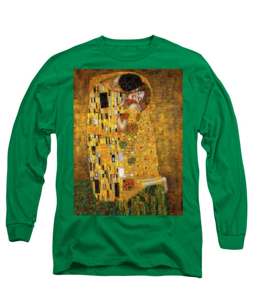 Tribute to Klimt - Long Sleeve T-Shirt - ALEFBET - THE HEBREW LETTERS ART GALLERY
