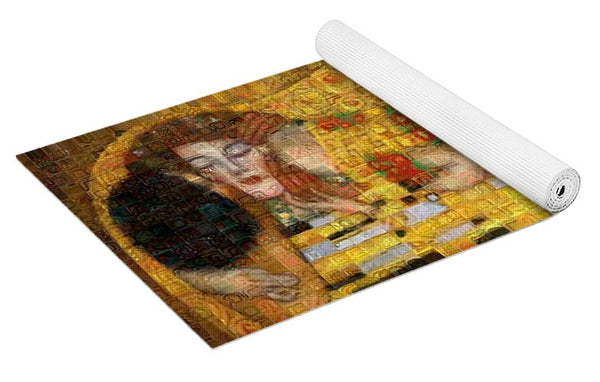 Tribute to Klimt - Yoga Mat - ALEFBET - THE HEBREW LETTERS ART GALLERY