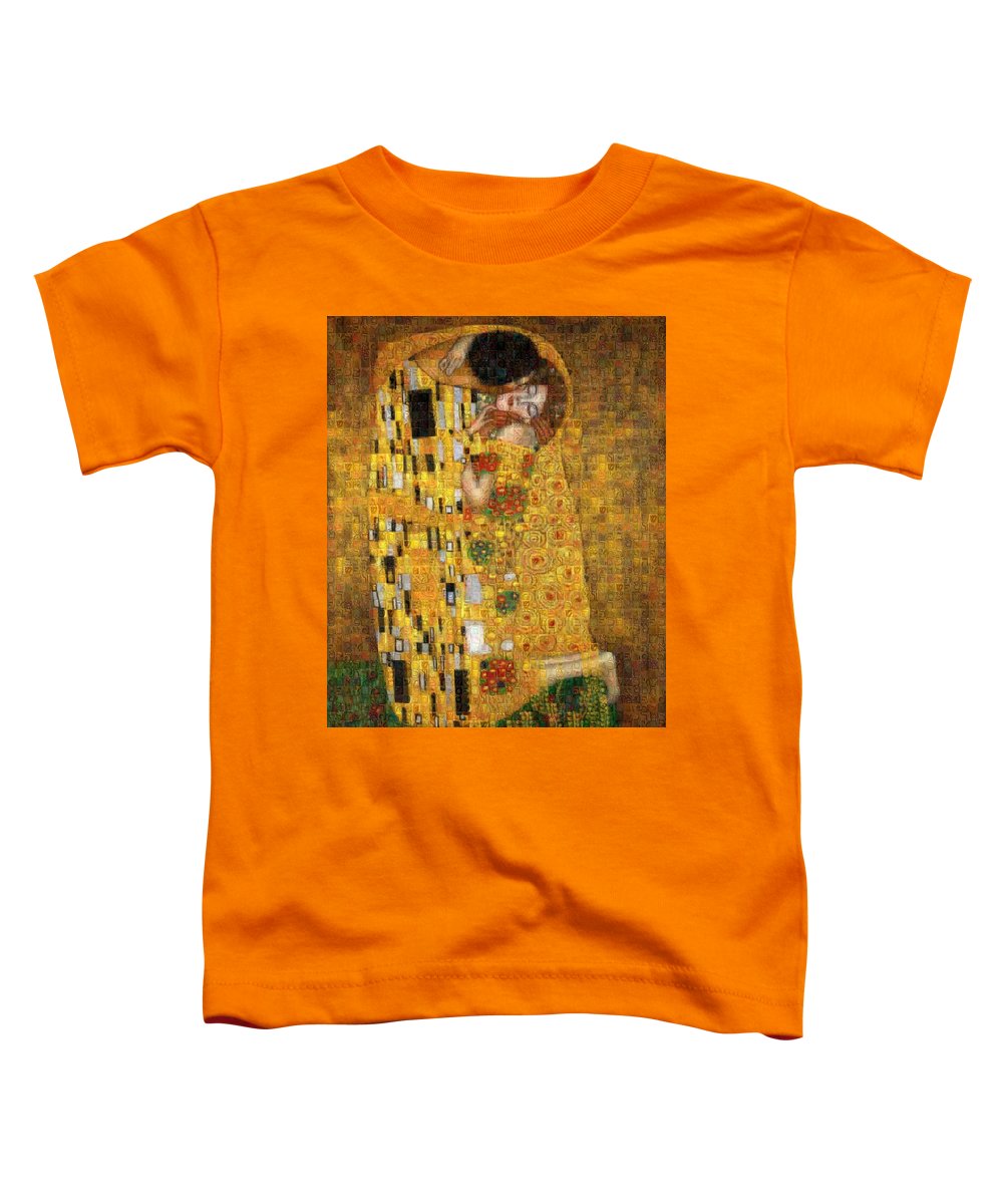 Tribute to Klimt - Toddler T-Shirt - ALEFBET - THE HEBREW LETTERS ART GALLERY