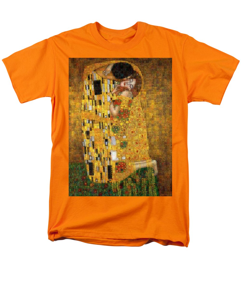 Tribute to Klimt - Men's T-Shirt  (Regular Fit) - ALEFBET - THE HEBREW LETTERS ART GALLERY