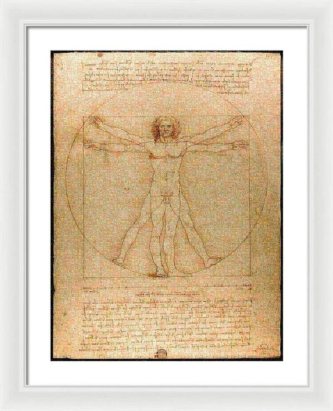 Tribute to Leonardo - Framed Print - ALEFBET - THE HEBREW LETTERS ART GALLERY