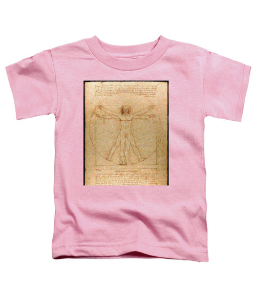 Tribute to Leonardo - Toddler T-Shirt - ALEFBET - THE HEBREW LETTERS ART GALLERY