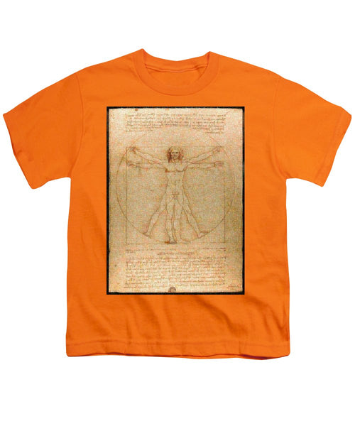Tribute to Leonardo - Youth T-Shirt - ALEFBET - THE HEBREW LETTERS ART GALLERY