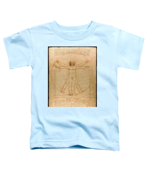 Tribute to Leonardo - Toddler T-Shirt - ALEFBET - THE HEBREW LETTERS ART GALLERY