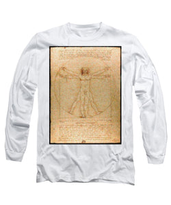 Tribute to Leonardo - Long Sleeve T-Shirt - ALEFBET - THE HEBREW LETTERS ART GALLERY