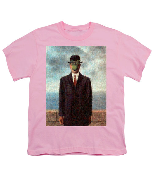 Tribute to MAgritte - Youth T-Shirt - ALEFBET - THE HEBREW LETTERS ART GALLERY