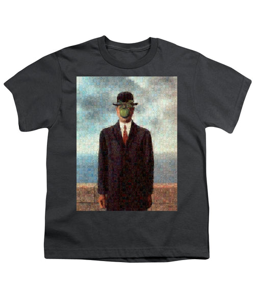 Tribute to MAgritte - Youth T-Shirt - ALEFBET - THE HEBREW LETTERS ART GALLERY