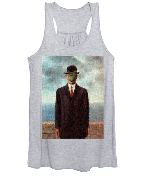 Tribute to MAgritte - Women's Tank Top - ALEFBET - THE HEBREW LETTERS ART GALLERY