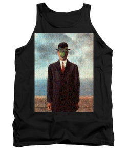 Tribute to MAgritte - Tank Top - ALEFBET - THE HEBREW LETTERS ART GALLERY