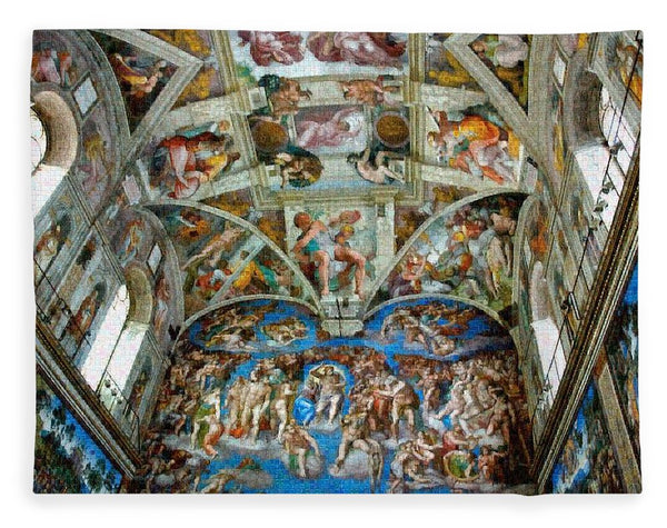 Tribute to Michelangelo - Blanket - ALEFBET - THE HEBREW LETTERS ART GALLERY