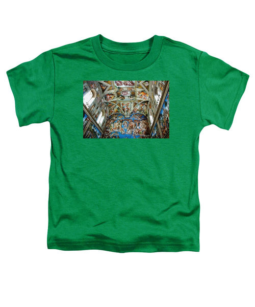 Tribute to Michelangelo - Toddler T-Shirt - ALEFBET - THE HEBREW LETTERS ART GALLERY