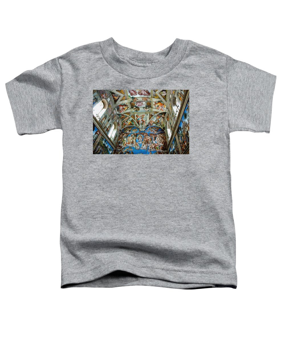 Tribute to Michelangelo - Toddler T-Shirt - ALEFBET - THE HEBREW LETTERS ART GALLERY