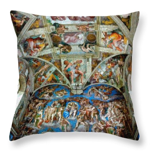 Tribute to Michelangelo - Throw Pillow - ALEFBET - THE HEBREW LETTERS ART GALLERY
