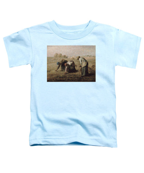 Tribute to Millet - Toddler T-Shirt - ALEFBET - THE HEBREW LETTERS ART GALLERY