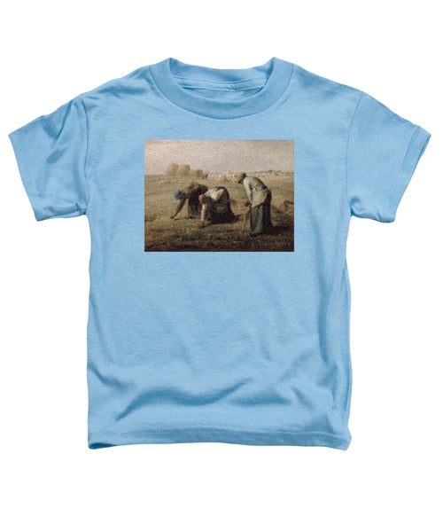 Tribute to Millet - Toddler T-Shirt - ALEFBET - THE HEBREW LETTERS ART GALLERY