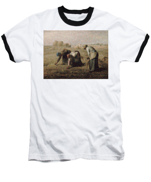 Tribute to Millet - Baseball T-Shirt - ALEFBET - THE HEBREW LETTERS ART GALLERY