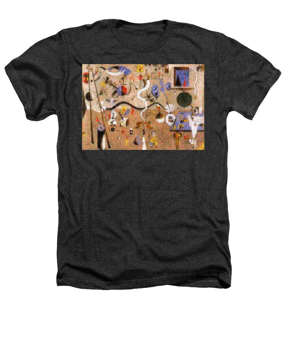 Tribute to Miro - 1 - Heathers T-Shirt - ALEFBET - THE HEBREW LETTERS ART GALLERY