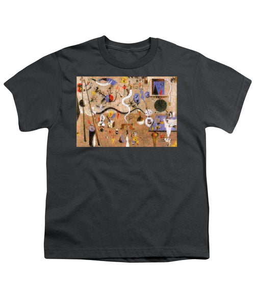 Tribute to Miro - 1 - Youth T-Shirt - ALEFBET - THE HEBREW LETTERS ART GALLERY