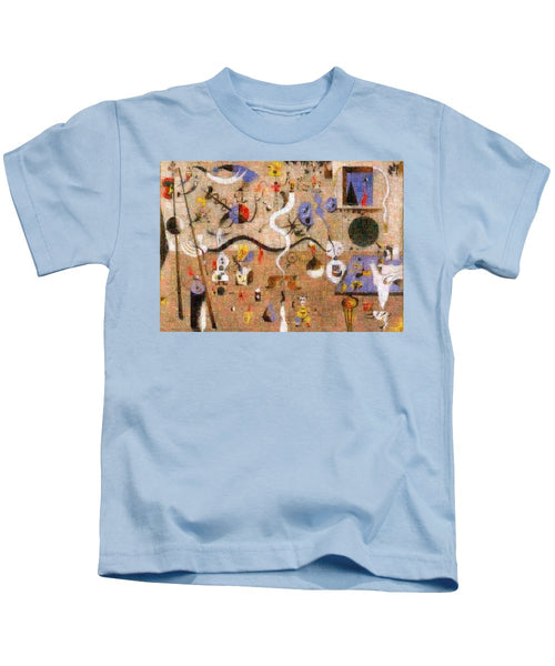 Tribute to Miro - 1 - Kids T-Shirt - ALEFBET - THE HEBREW LETTERS ART GALLERY