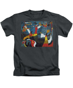 Tribute to Miro - 2 - Kids T-Shirt - ALEFBET - THE HEBREW LETTERS ART GALLERY