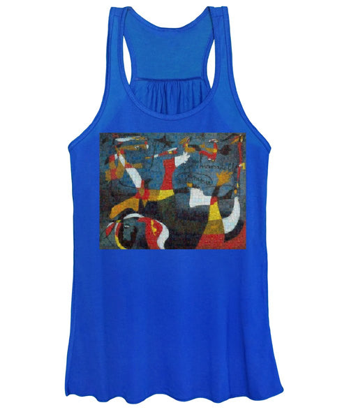 Tribute to Miro - 2 - Women's Tank Top - ALEFBET - THE HEBREW LETTERS ART GALLERY