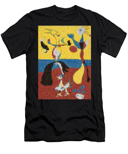 Tribute to Miro - 3 - T-Shirt - ALEFBET - THE HEBREW LETTERS ART GALLERY