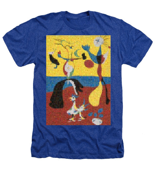 Tribute to Miro - 3 - Heathers T-Shirt - ALEFBET - THE HEBREW LETTERS ART GALLERY