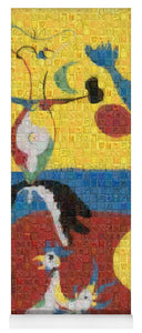 Tribute to Miro - 3 - Yoga Mat - ALEFBET - THE HEBREW LETTERS ART GALLERY
