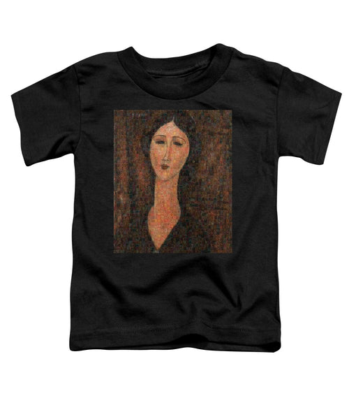 Tribute to Modigliani - 1 - Toddler T-Shirt - ALEFBET - THE HEBREW LETTERS ART GALLERY