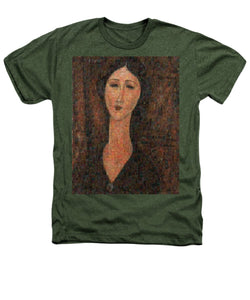 Tribute to Modigliani - 1 - Heathers T-Shirt - ALEFBET - THE HEBREW LETTERS ART GALLERY
