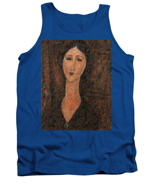 Tribute to Modigliani - 1 - Tank Top - ALEFBET - THE HEBREW LETTERS ART GALLERY