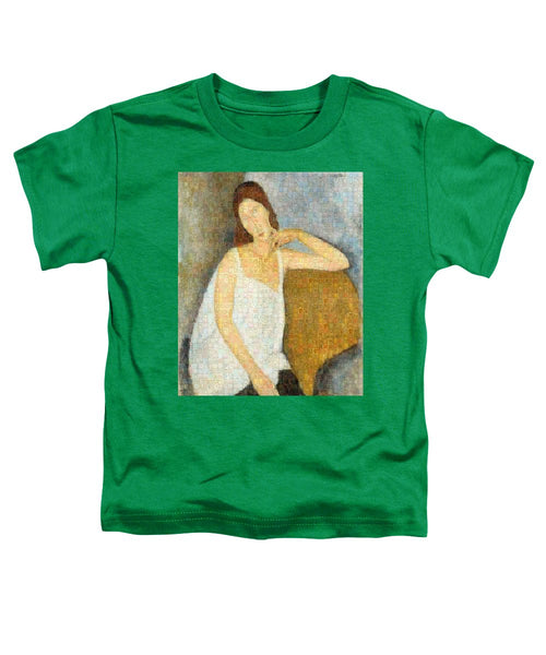Tribute to Modigliani - 3 - Toddler T-Shirt - ALEFBET - THE HEBREW LETTERS ART GALLERY