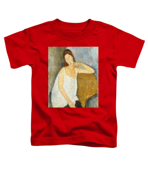 Tribute to Modigliani - 3 - Toddler T-Shirt - ALEFBET - THE HEBREW LETTERS ART GALLERY