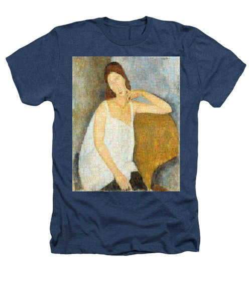 Tribute to Modigliani - 3 - Heathers T-Shirt - ALEFBET - THE HEBREW LETTERS ART GALLERY