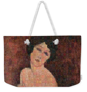 Tribute to Modigliani - 4 - Weekender Tote Bag - ALEFBET - THE HEBREW LETTERS ART GALLERY