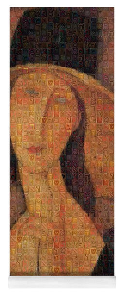 Tribute to Modigliani - 5 - Yoga Mat - ALEFBET - THE HEBREW LETTERS ART GALLERY