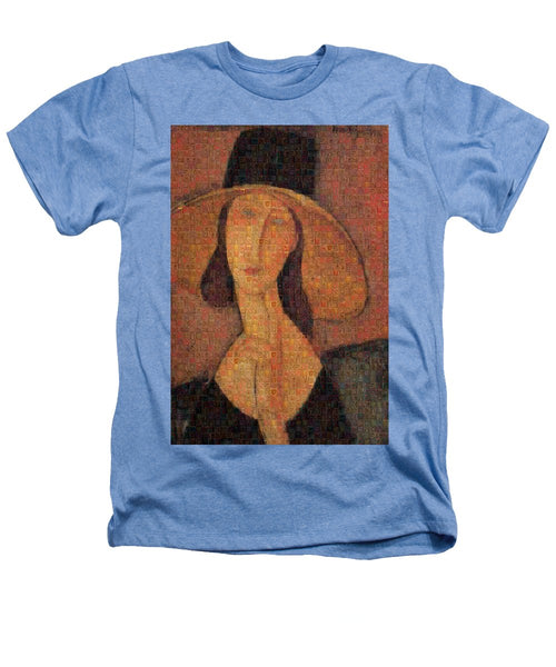 Tribute to Modigliani - 5 - Heathers T-Shirt - ALEFBET - THE HEBREW LETTERS ART GALLERY
