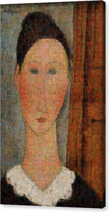 Tribute to Modigliani - 6 - Canvas Print - ALEFBET - THE HEBREW LETTERS ART GALLERY