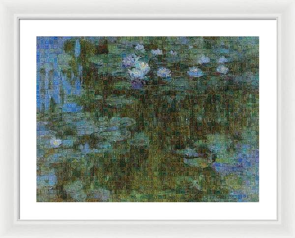 Tribute to Monet - 1 - Framed Print - ALEFBET - THE HEBREW LETTERS ART GALLERY